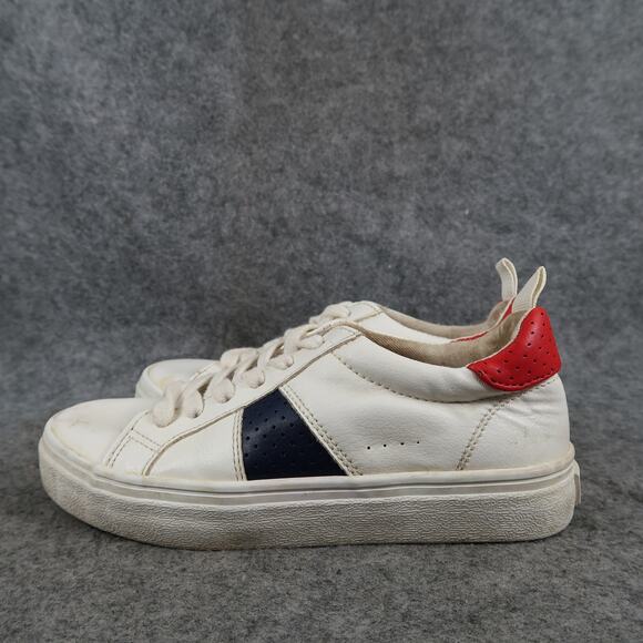 Old Navy Shoes Kids 12 Casual Fashion Sneakers Lace Up Trainers White Red Youth - Picture 4 of 11